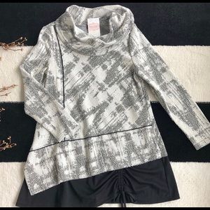 Cream and black tunic